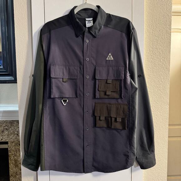 Nike ACG Dri-FIT UV "Devastation Trail" Button Up Active Leisurewear Men Small - Picture 3 of 12